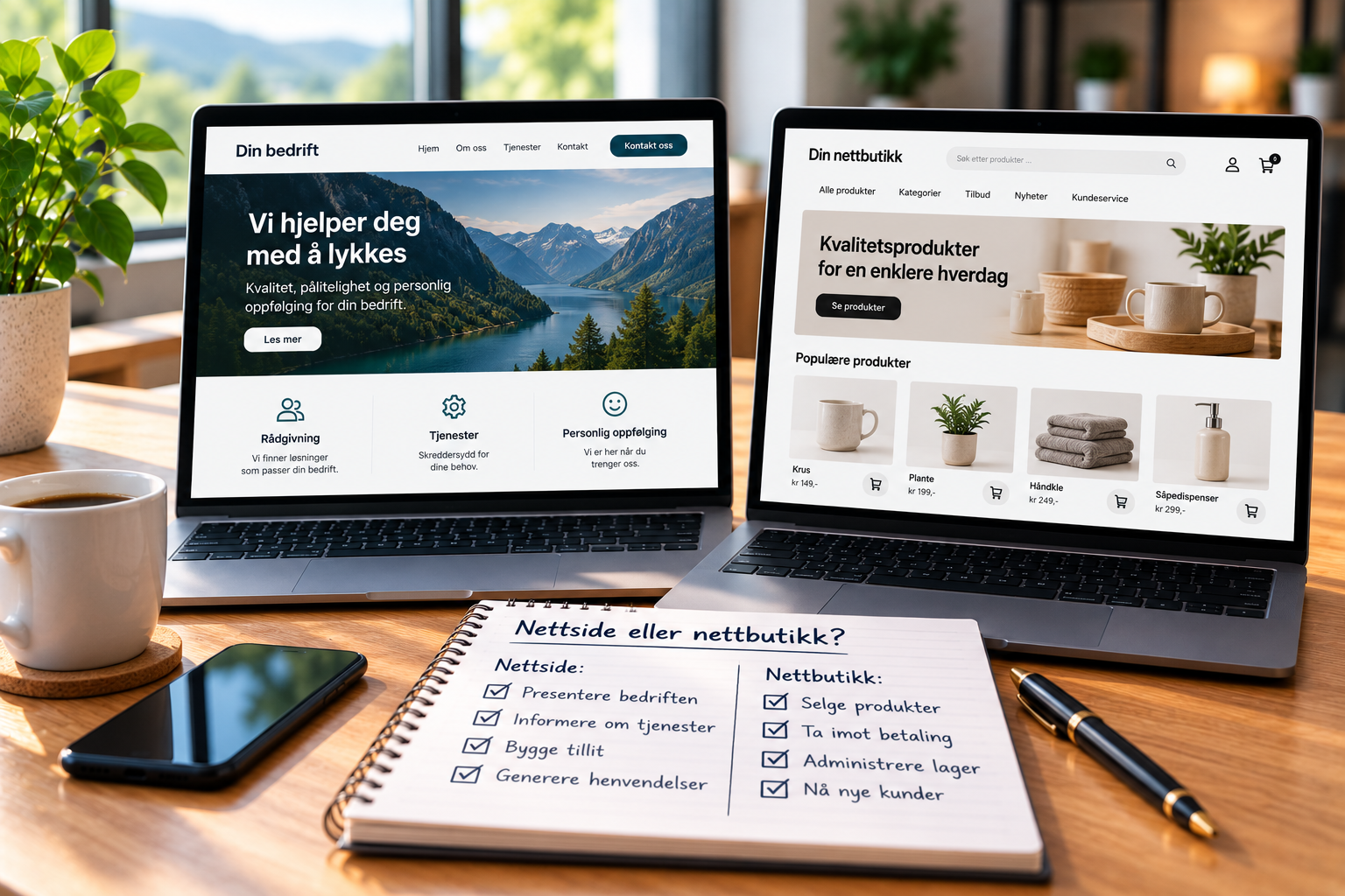 Nettside eller nettbutikk – hva trenger bedriften din?